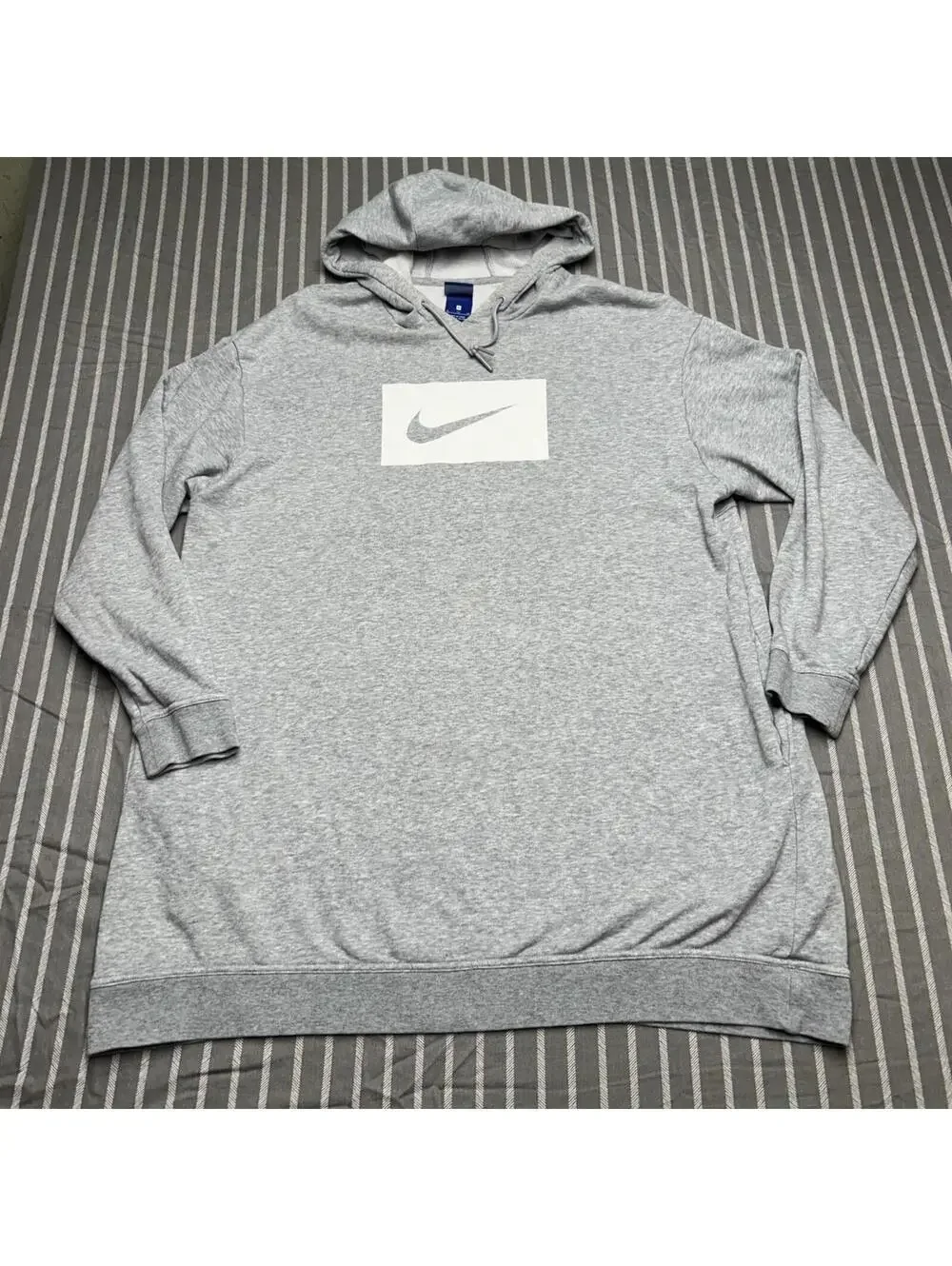 Vintage Nike Hoodie Woman XL Gray Swoosh -Blue tag